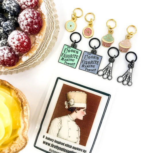 Bakery Delights Enamel Stitch Markers for Knitters