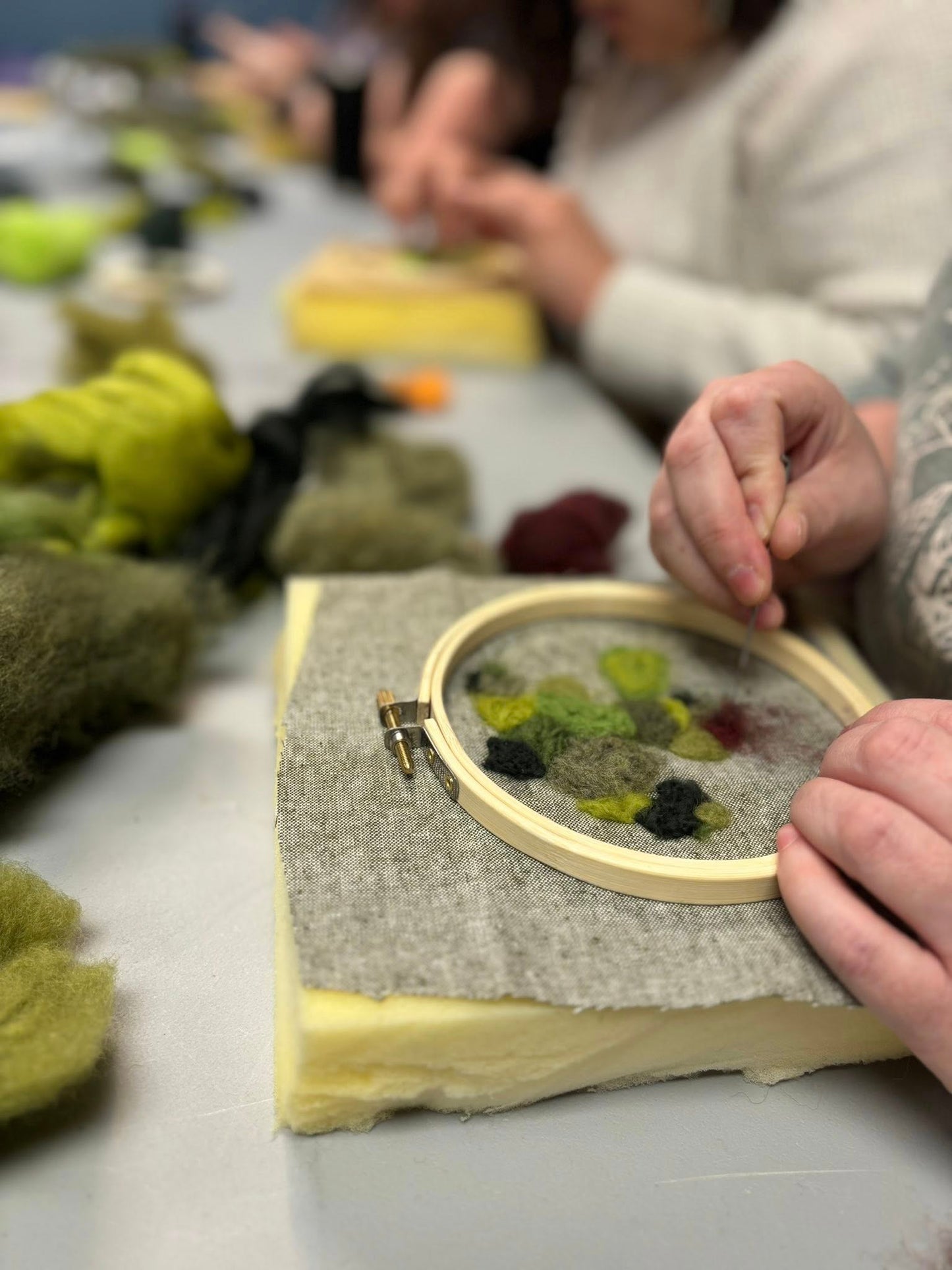 Mixed Media Moss Sampler Workshop - Felting, Embroidery, Beading