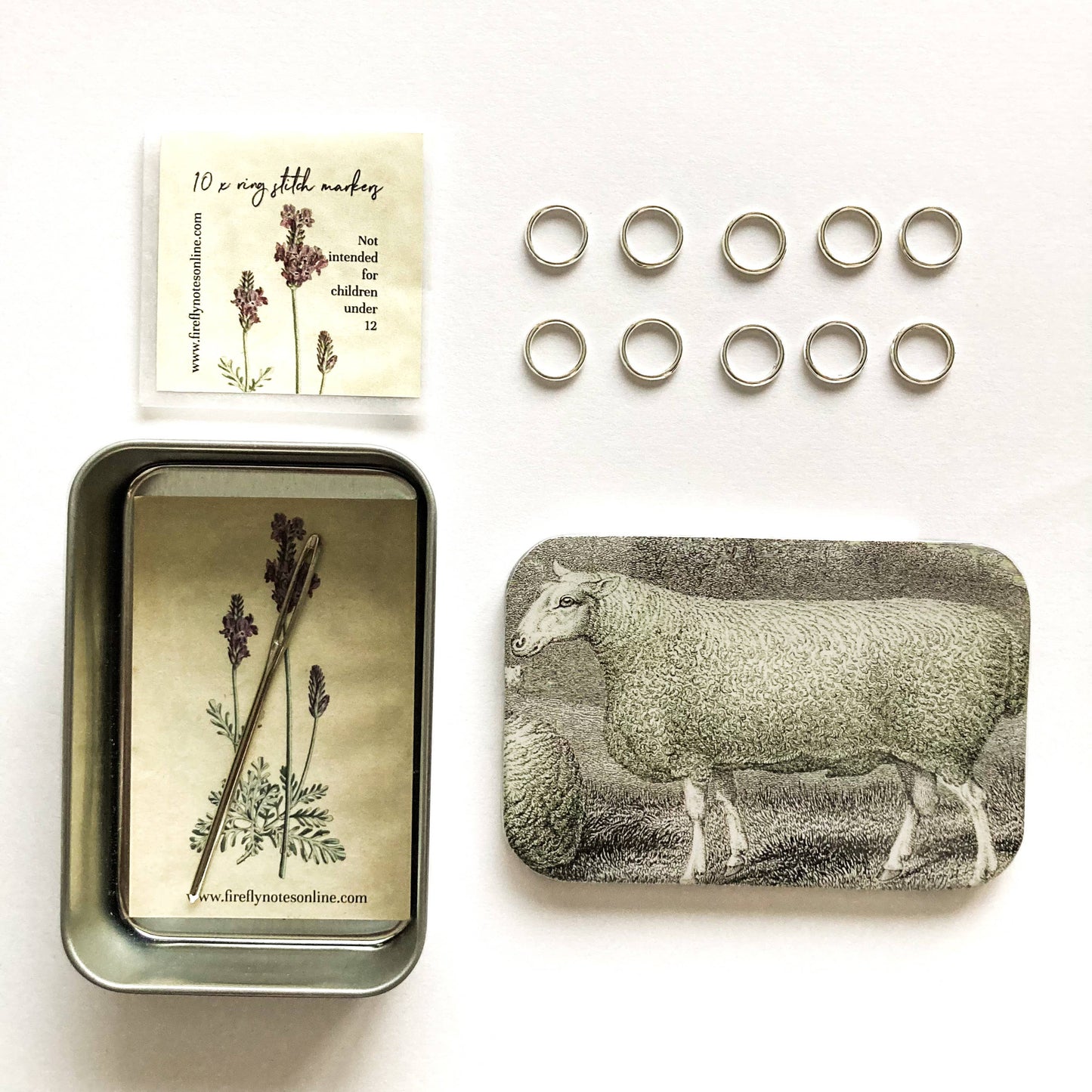 Firefly Notes Notions Tin, Sheep Knitting Kit