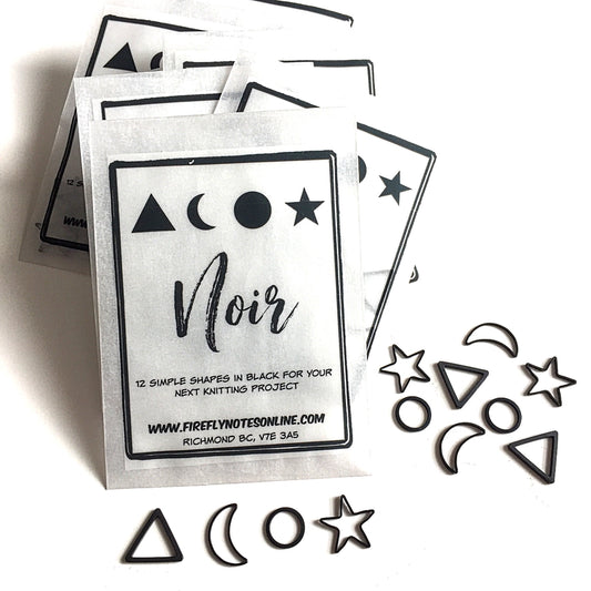 Noir Stitch Markers, Black Stitch Markers