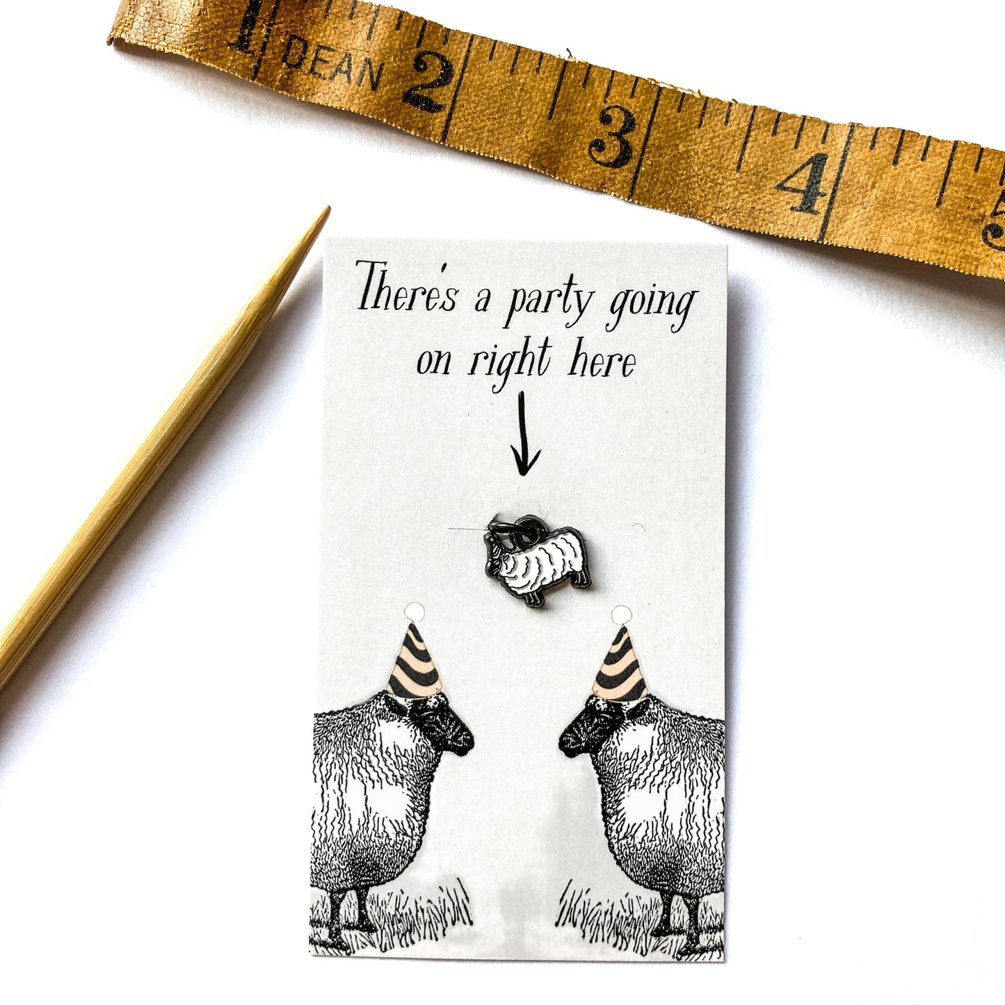 Firefly Notes Party sheep stitch marker