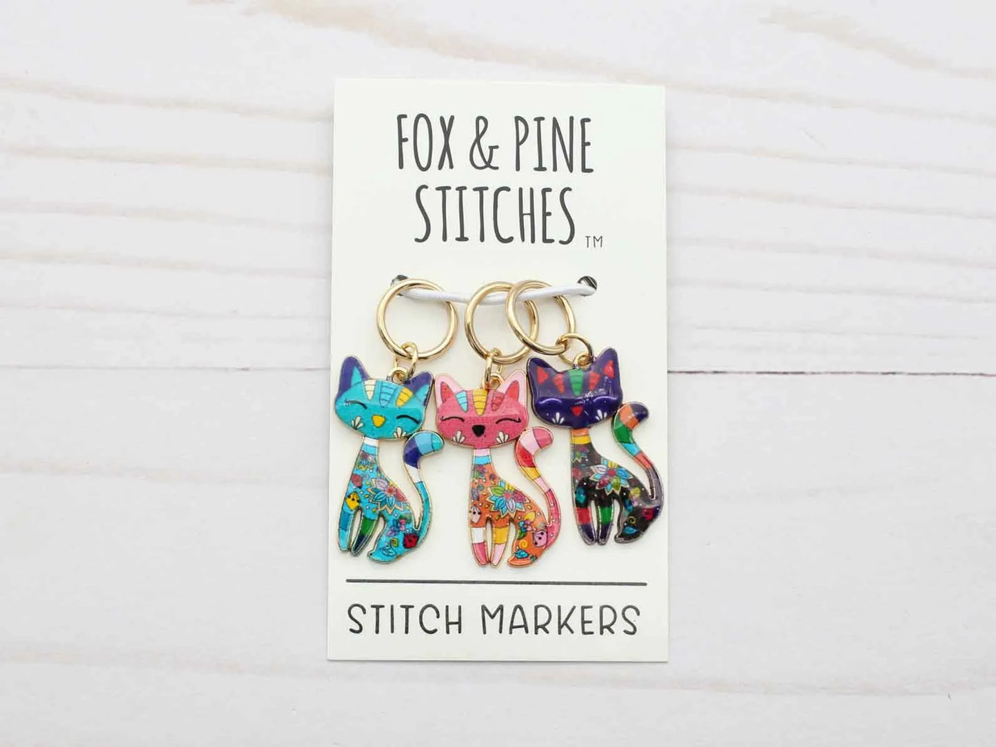Colourful Cat | Stitch Markers
