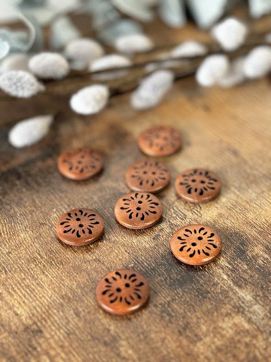 2mm Wooden Buttons - 8 Pack