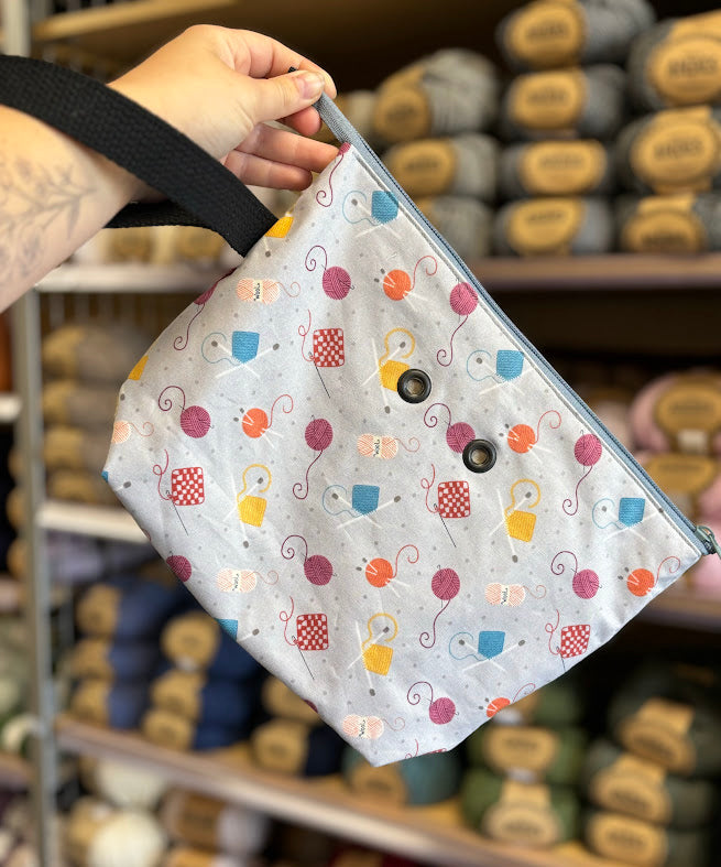 Handmade Quilted Wrist Project Bag