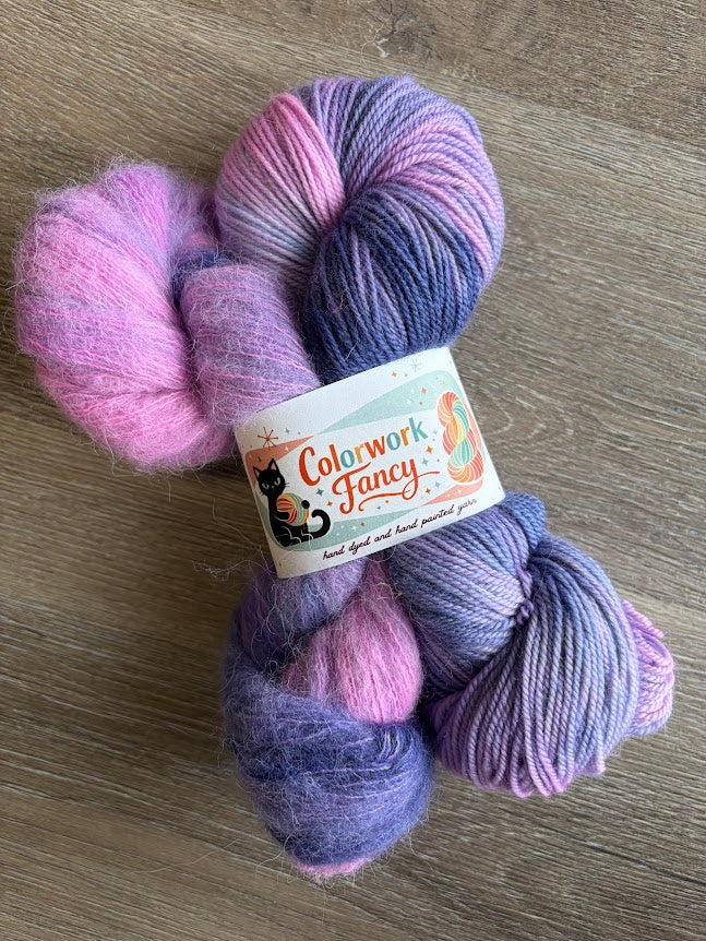 BFL Superwash / Nylon + Suri Silk  Double Set  I  Colorwork Fancy