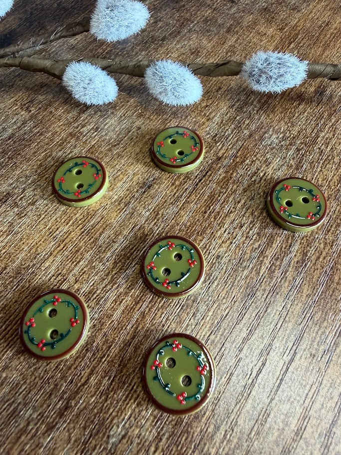 1.5 cm Vintage Rose Buttons