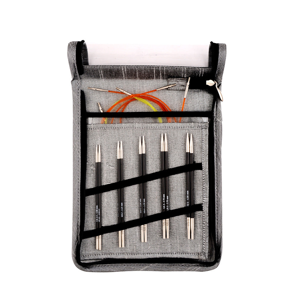 KNITPRO Karbonz Normal Interchangeable Needle Starter Set 5 sz.