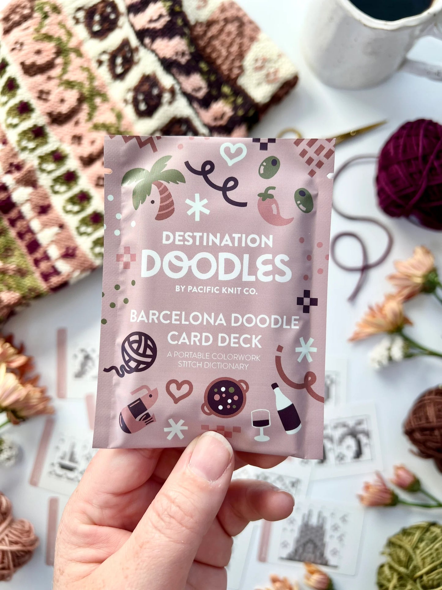 Pacific Knit Co Doodle Card Decks - Barcelona Theme (Foil Pack)
