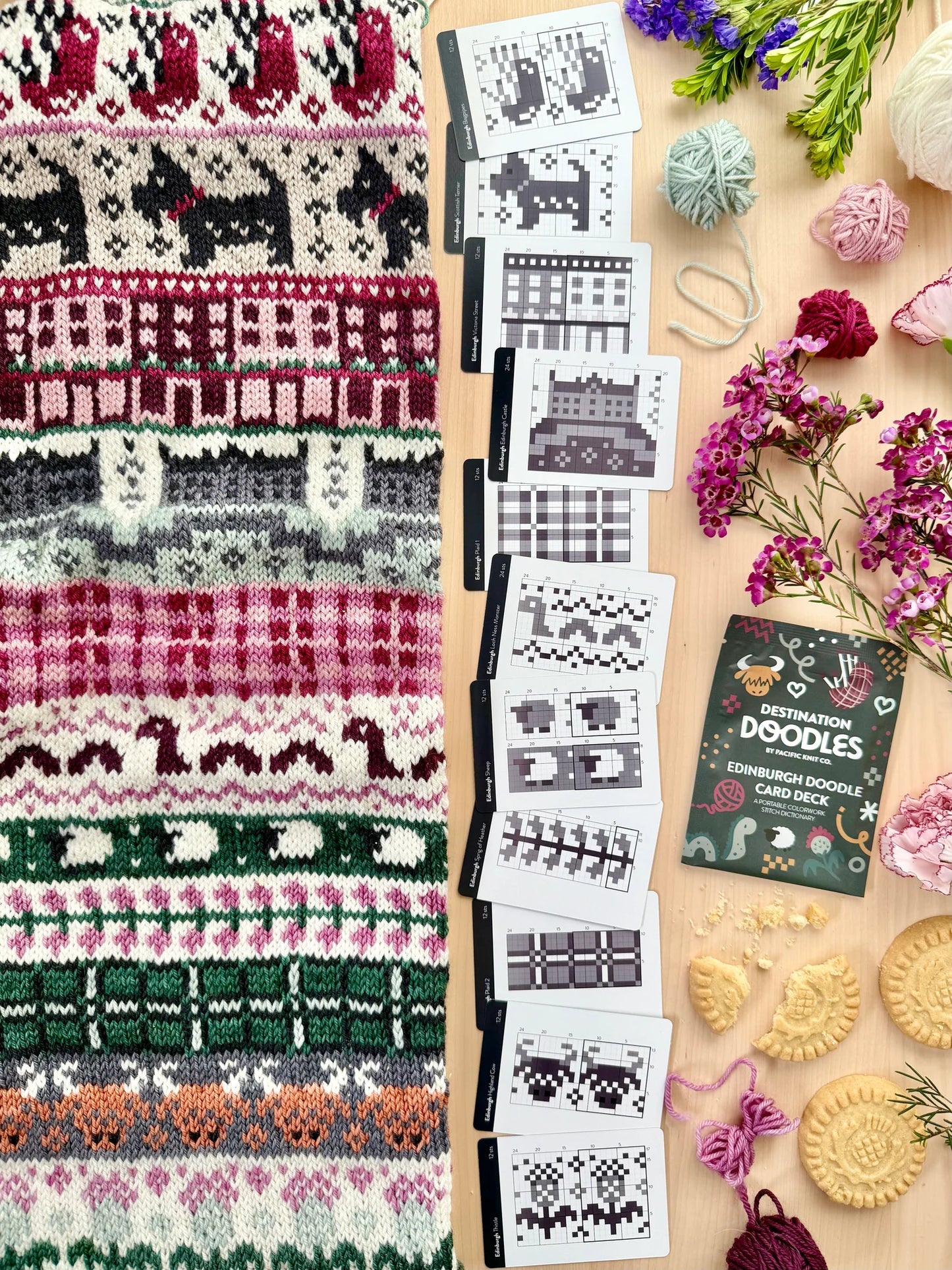 Pacific Knit Co Doodle Card Decks - Edinburgh Theme (Foil Pack)