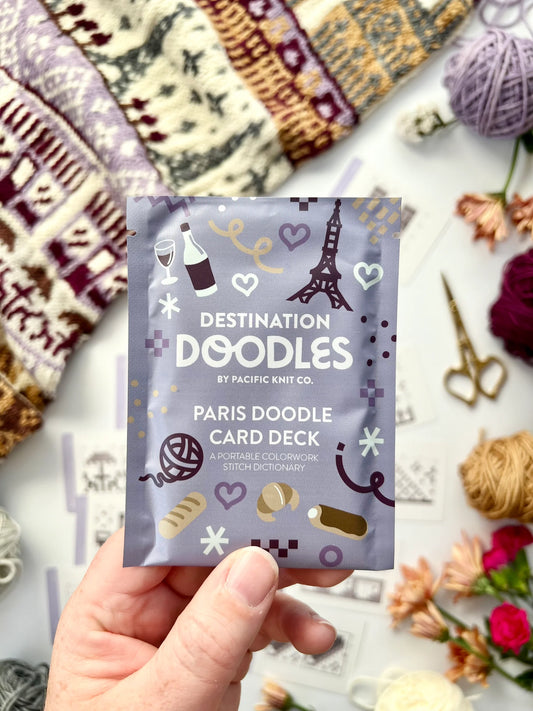 Pacific Knit Co Doodle Card Decks - Paris Theme (Foil Pack)