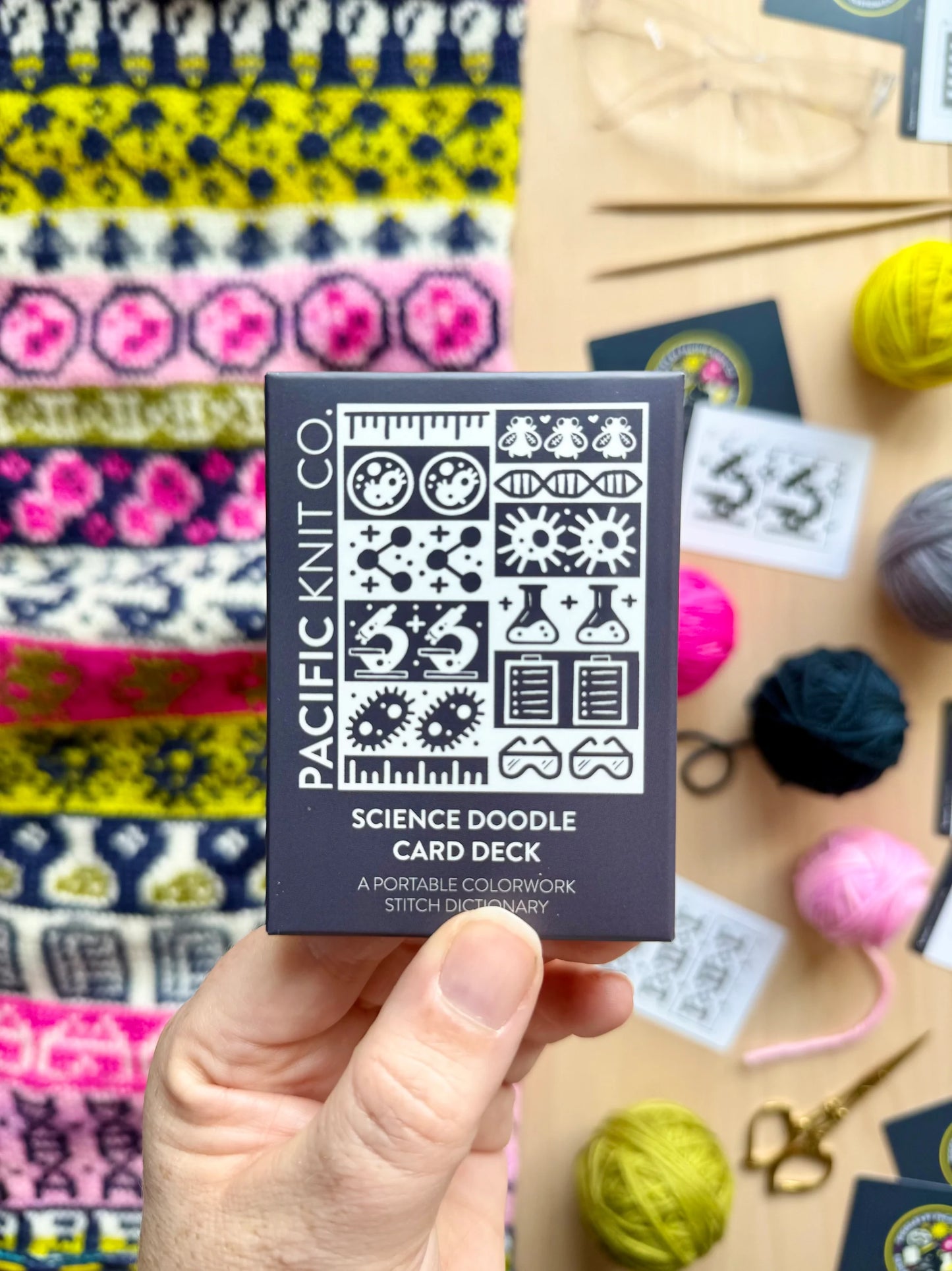 Pacific Knit Co Doodle Card Deck - Science Theme (Half Deck)