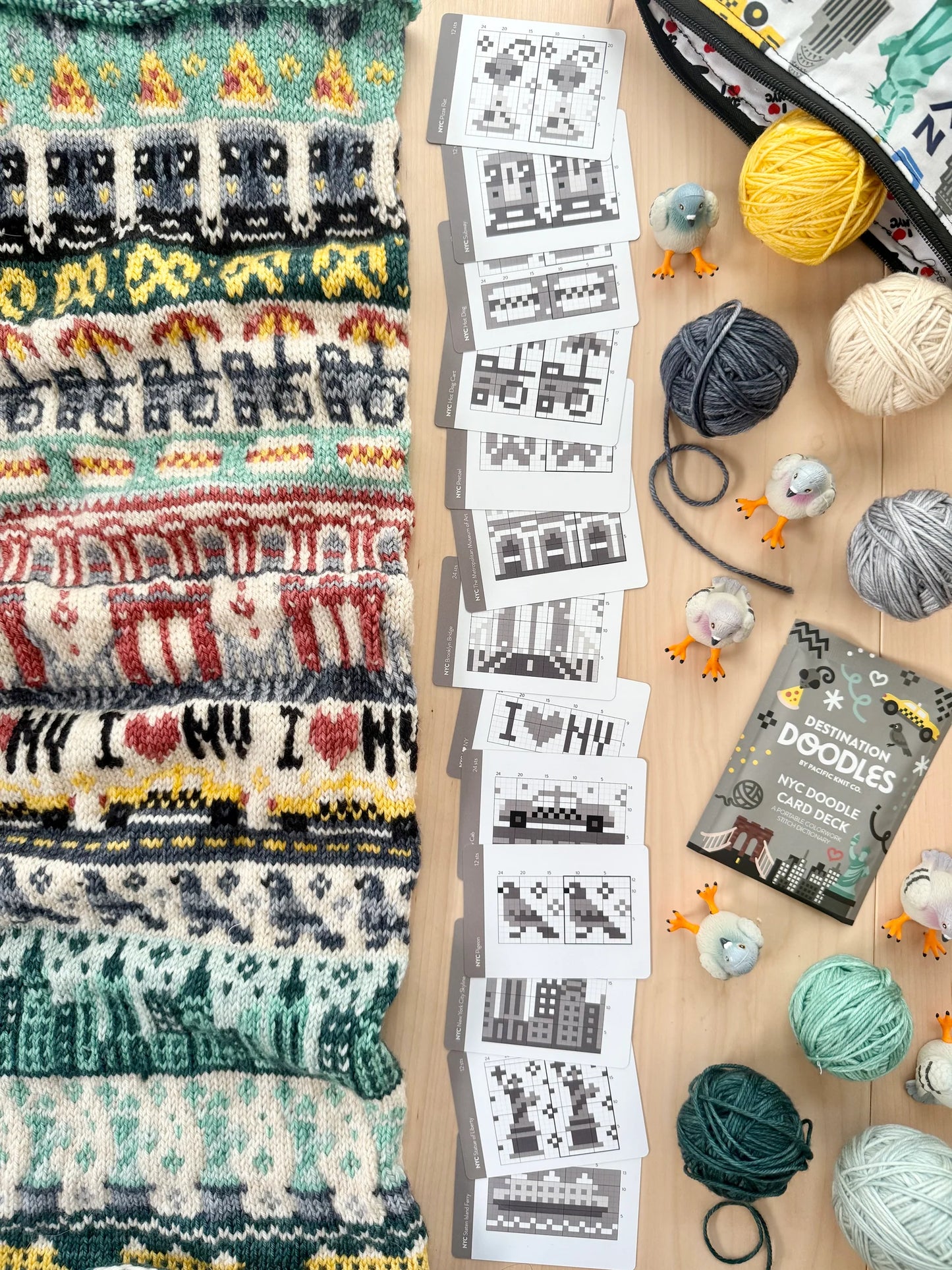 Pacific Knit Co Doodle Card Decks - NYC Theme (Foil Pack)