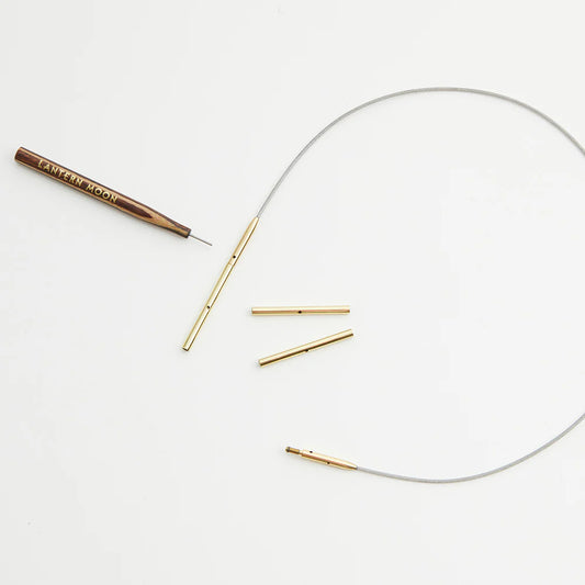 Lantern Moon Cord Connectors in 24K Solid Brass, 2pc.