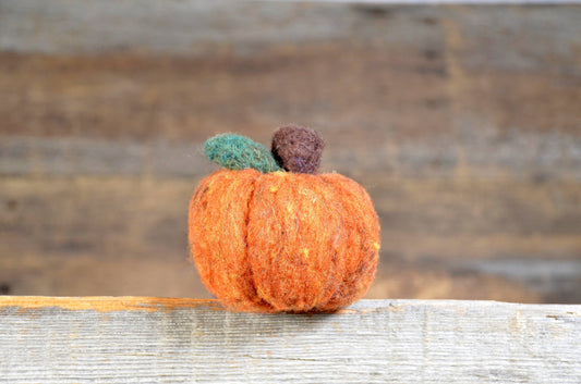 Pumpkin Needle Felting Kit,  Beginner Kit, DIY Craft Kit