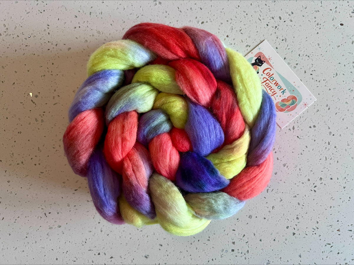 Non Superwash Merino Roving I  Colorwork Fancy