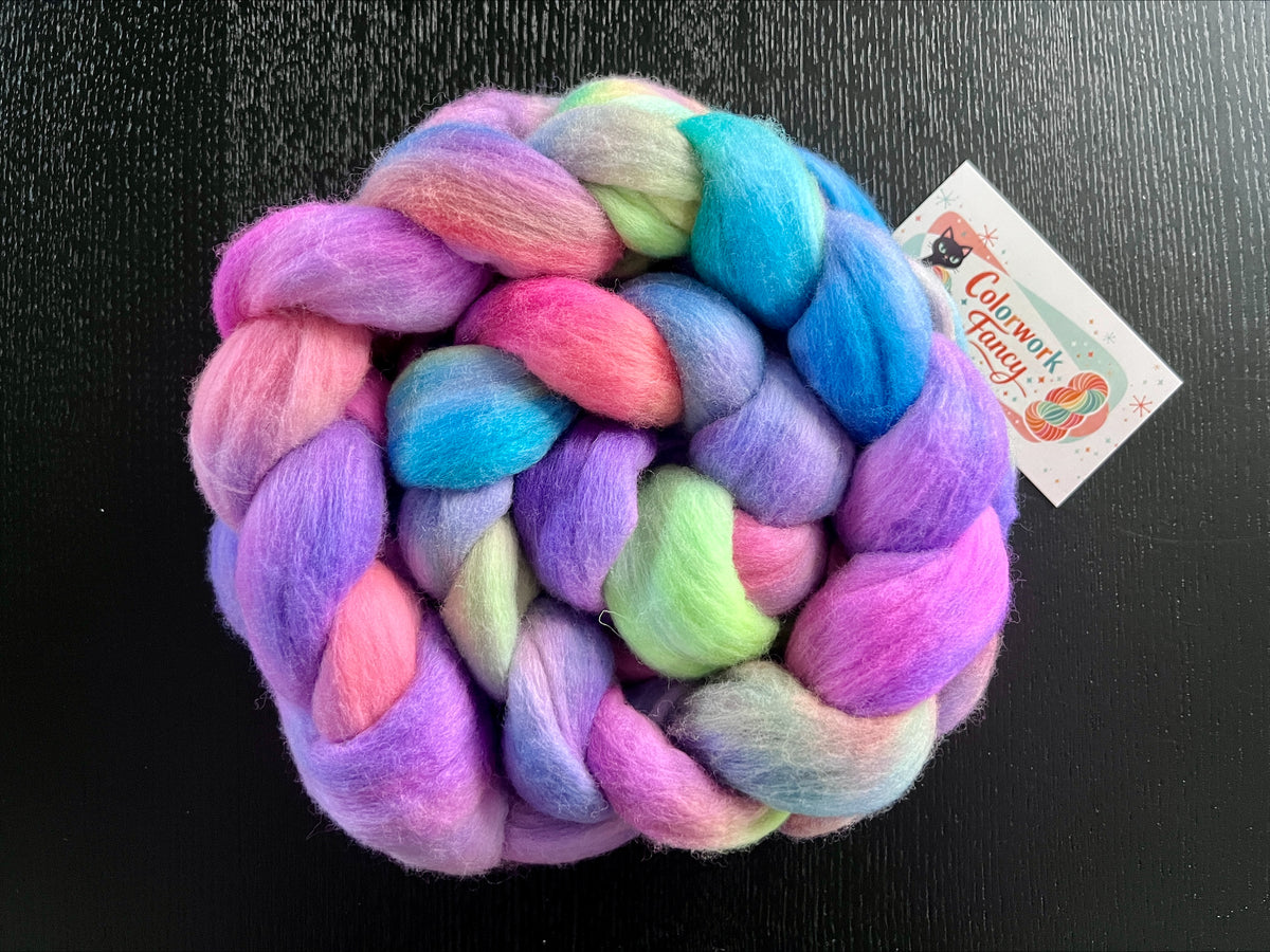 Non Superwash Merino Roving I  Colorwork Fancy