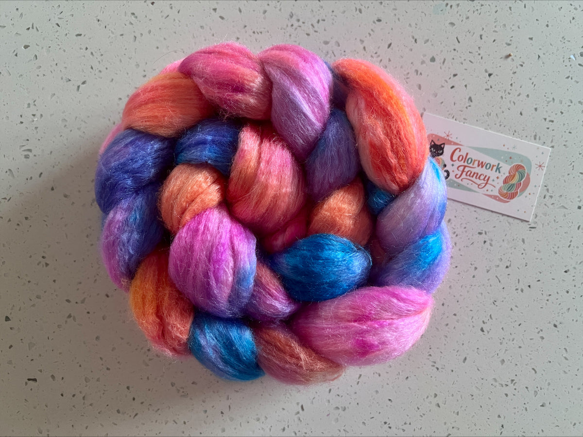80%Superwash Micron Merino + 20% Silk Roving I  Colorwork Fancy