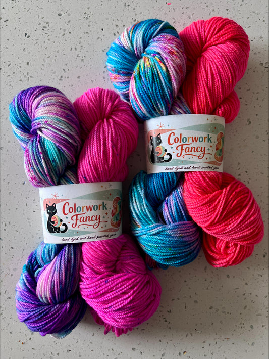 Merino + Cashmere + Nylon Sock Set  I  Colorwork Fancy