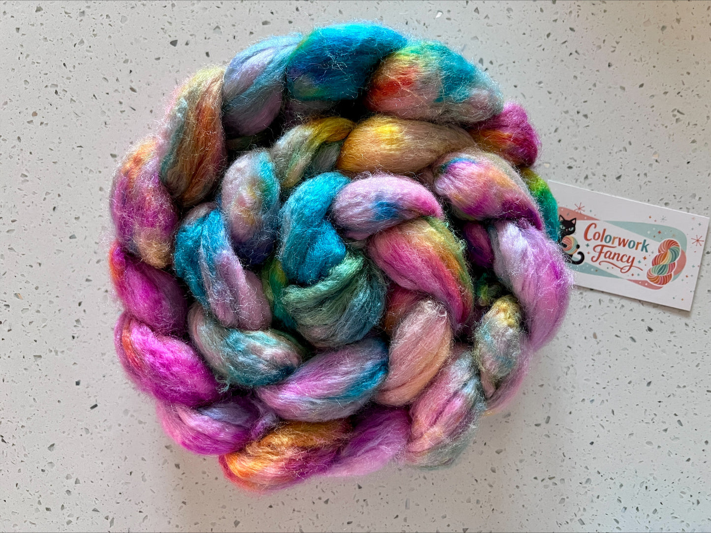 80%Superwash Micron Merino + 20% Silk Roving I  Colorwork Fancy