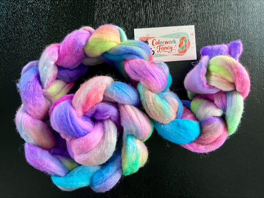 80%Superwash Micron Merino + 20% Silk Roving I  Colorwork Fancy