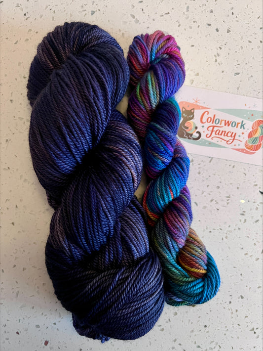 Merino/Cashmere/Nylon Sport/DK Sock Sets  I  Colorwork Fancy